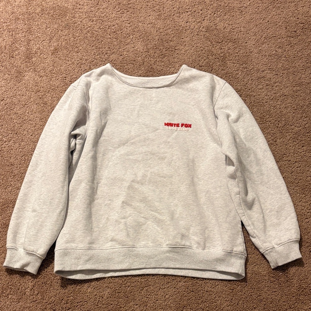 White Fox Gray Sweatshirt